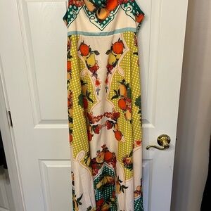 Floral Print Maxi Dress - Multicolor